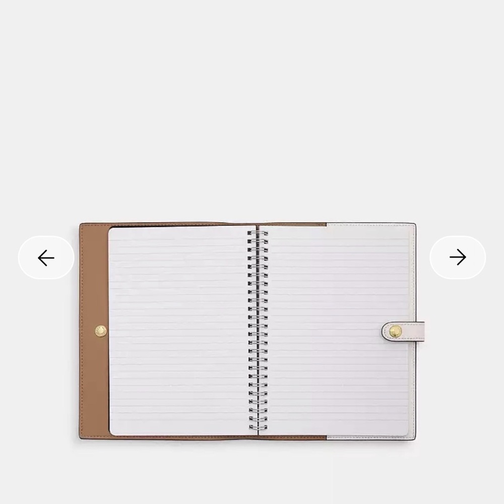Coach White Patterned Notebook - Picture 2 of 5